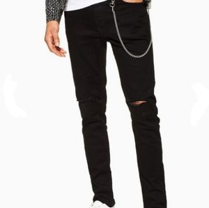 TOPMAN | Stretch Skinny Double Ripped Denim